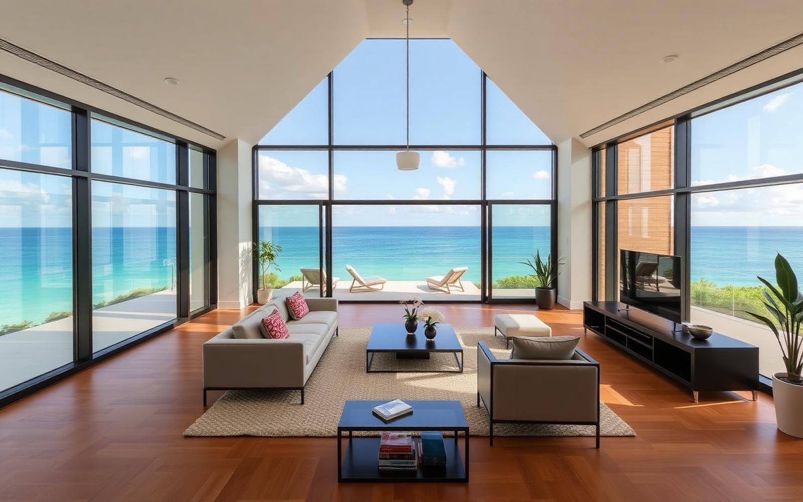 Luxury oceanfront living room