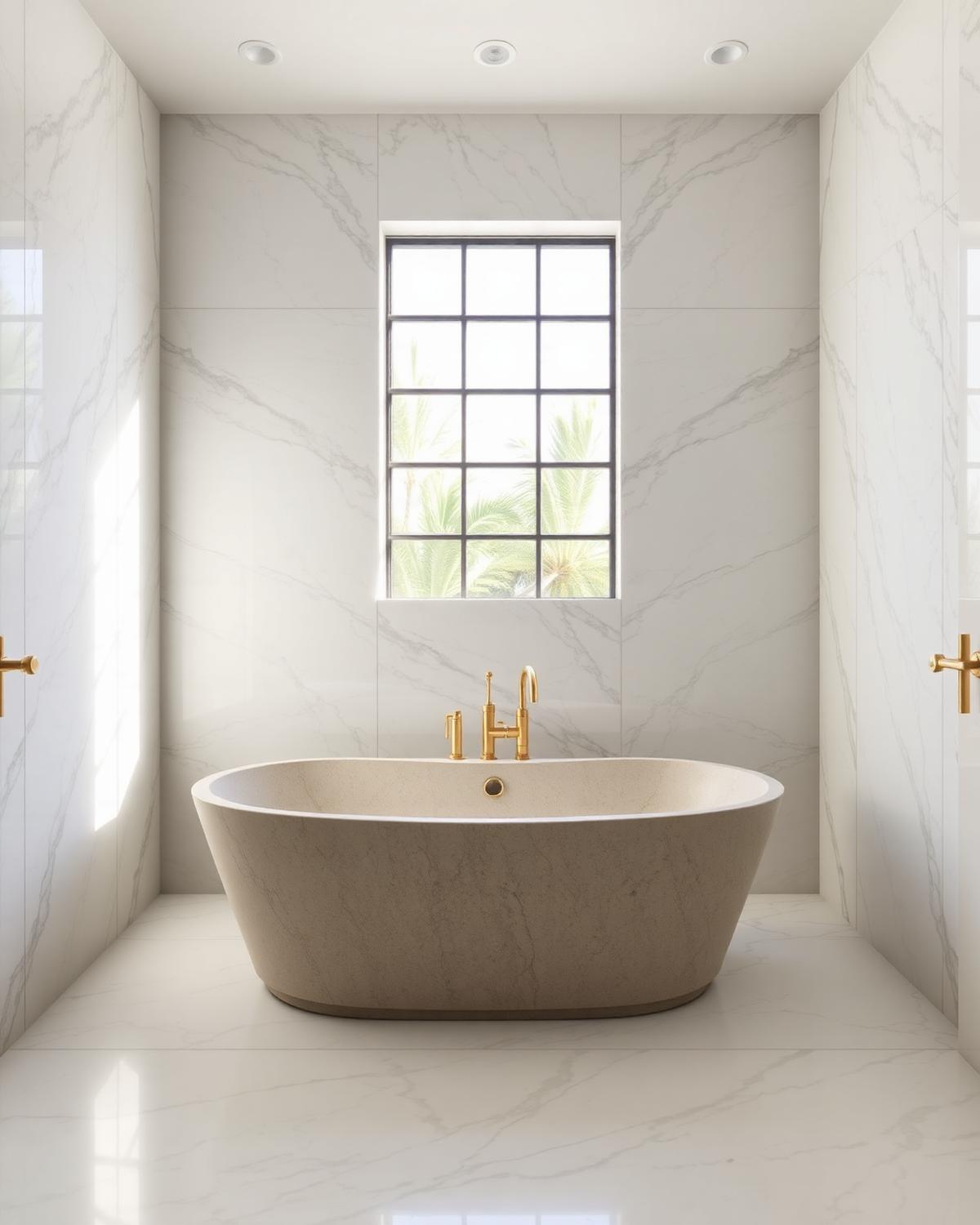Marble bathroom detail